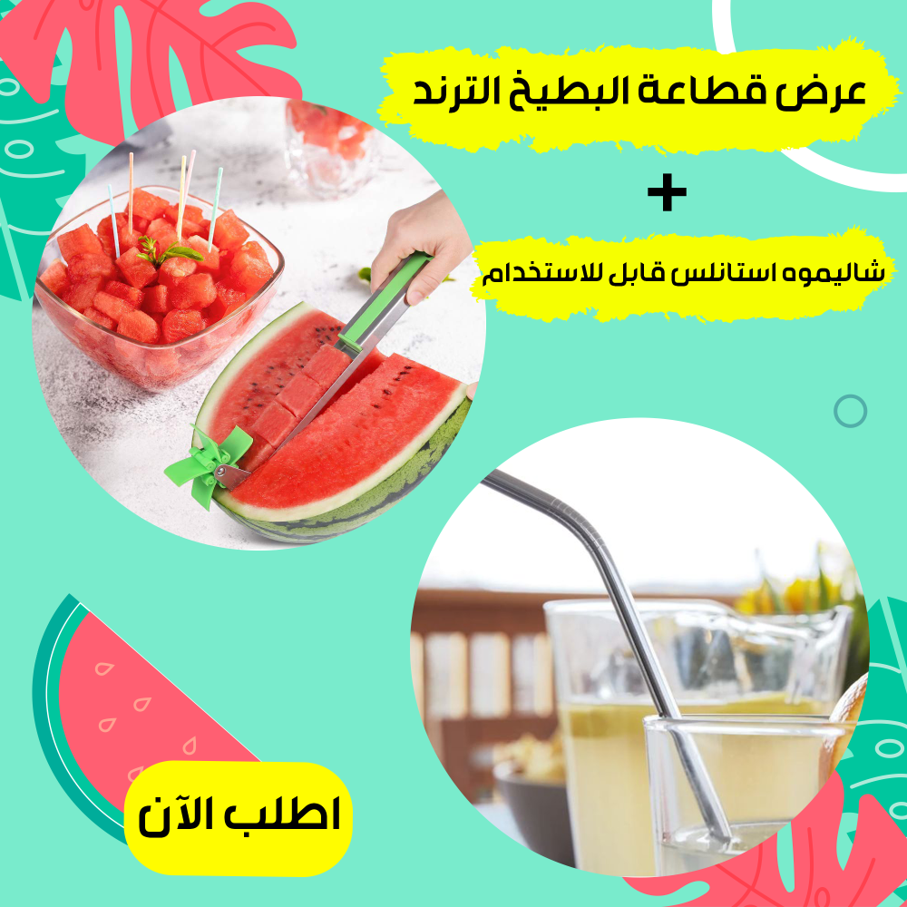 عرض قطاعة البطيخ الترند شاليموه استانلس قابل للاستخدام